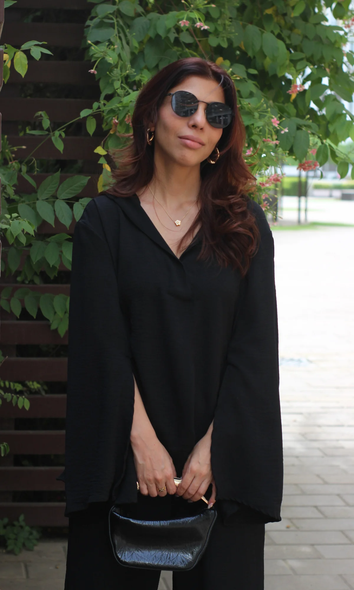 Black Slit Sleeves Top and Pants Co-ord - Image 5