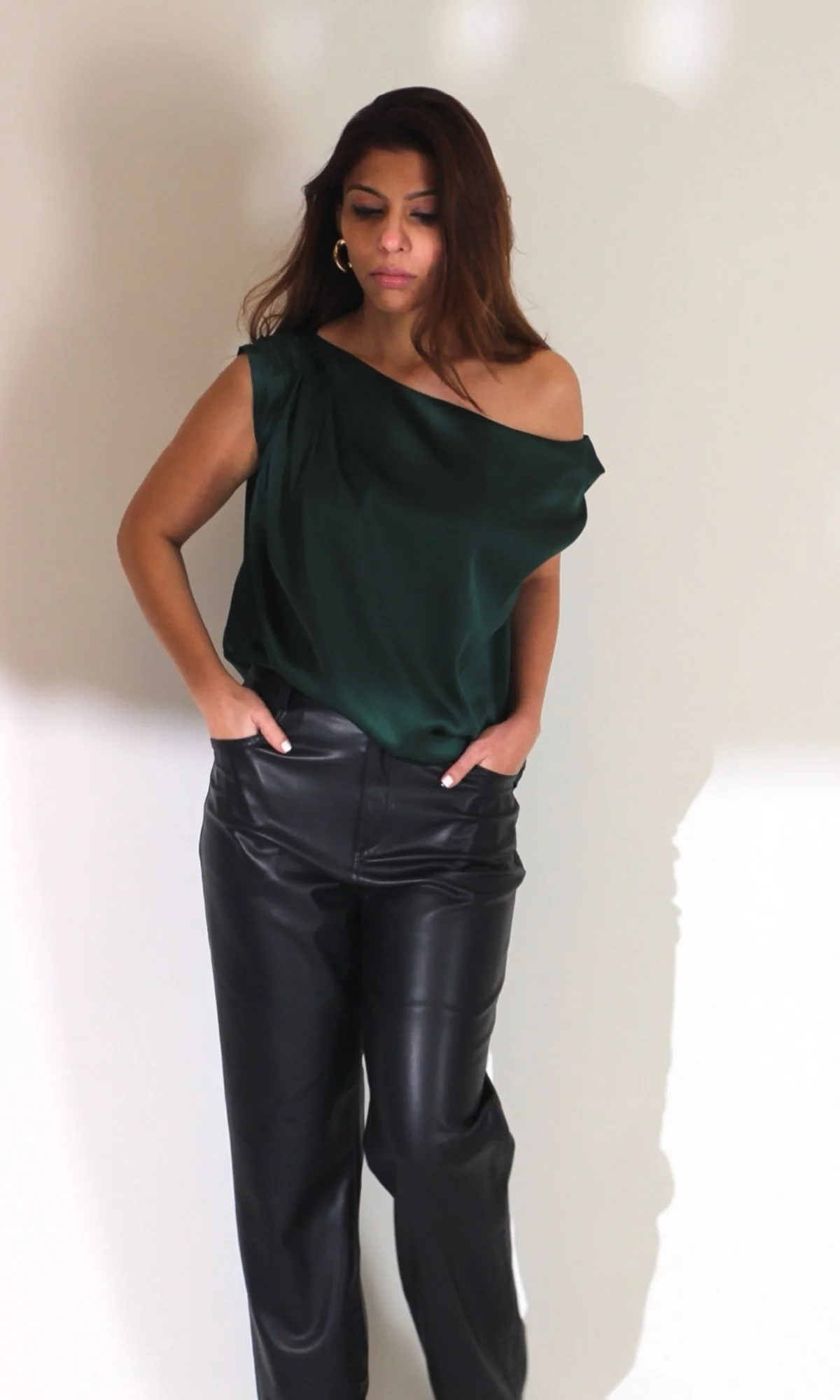 Dark Green One-Shoulder Top - Image 5