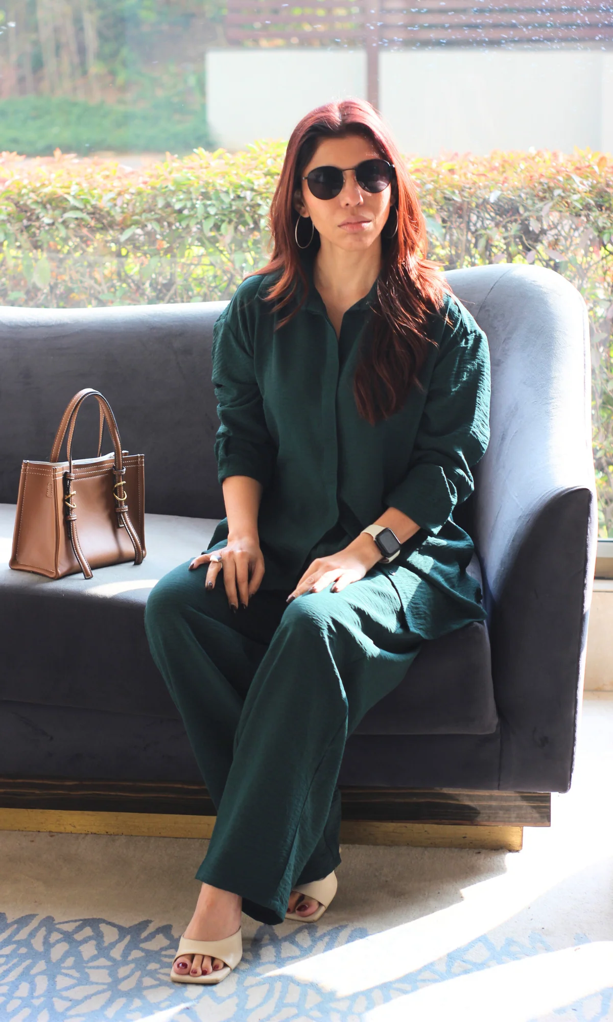 Deep Sea Green Shirt and Pants Co-ord - Image 3
