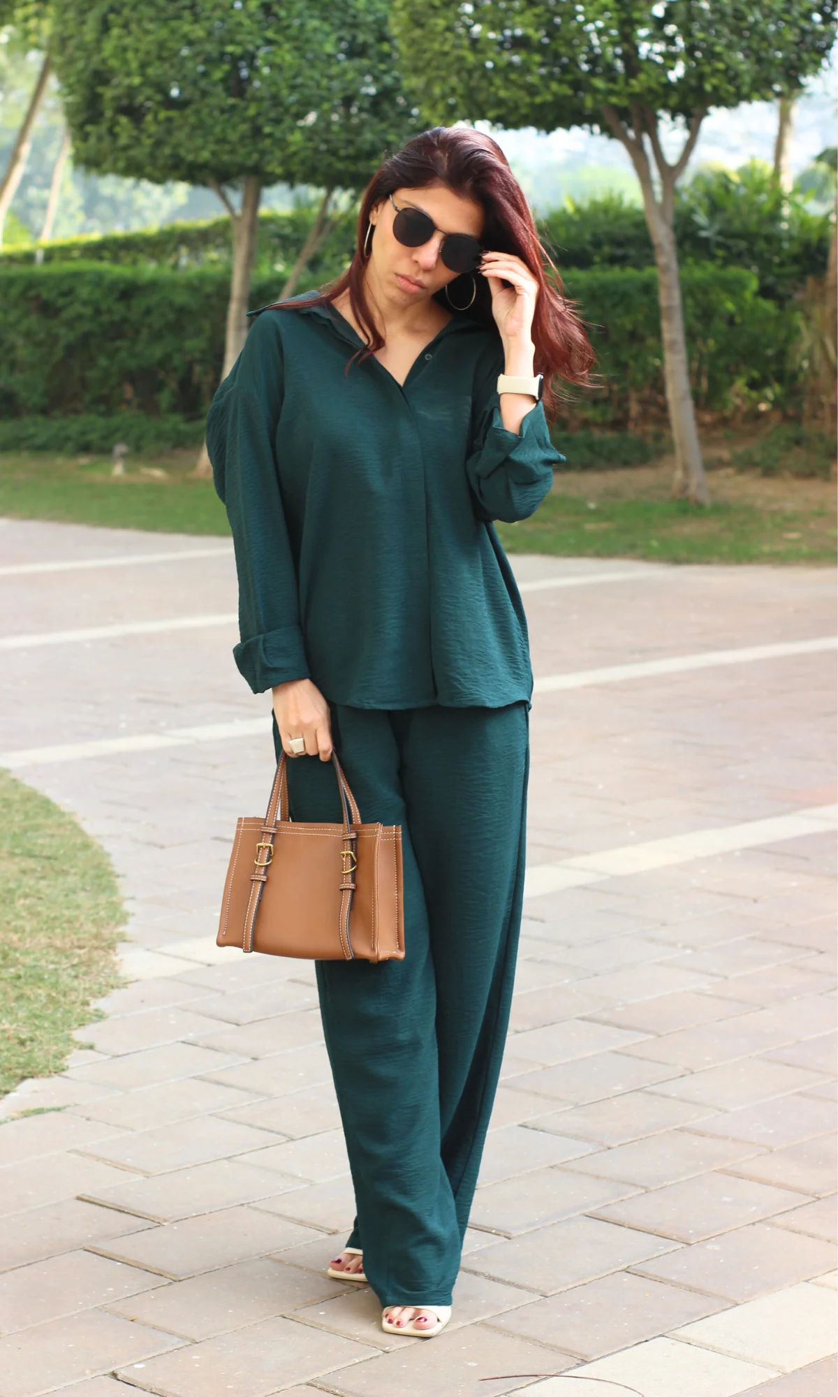 Deep Sea Green Shirt and Pants Co-ord - Image 4