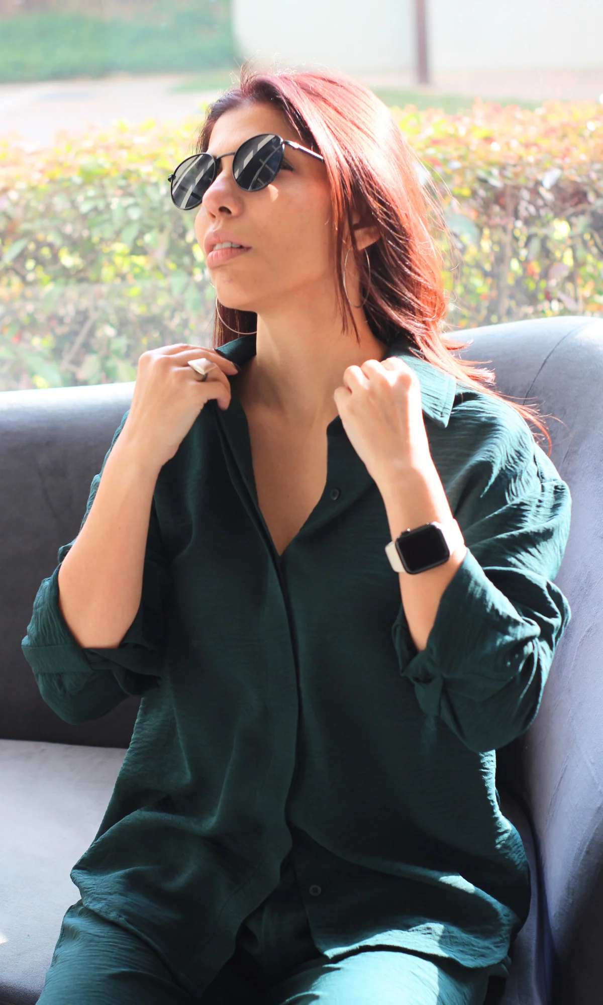 Deep Sea Green Shirt and Pants Co-ord - Image 5