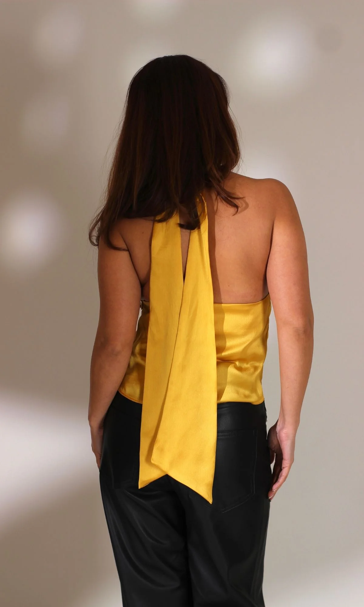 Deep Yellow Halter Neck Top - Image 10