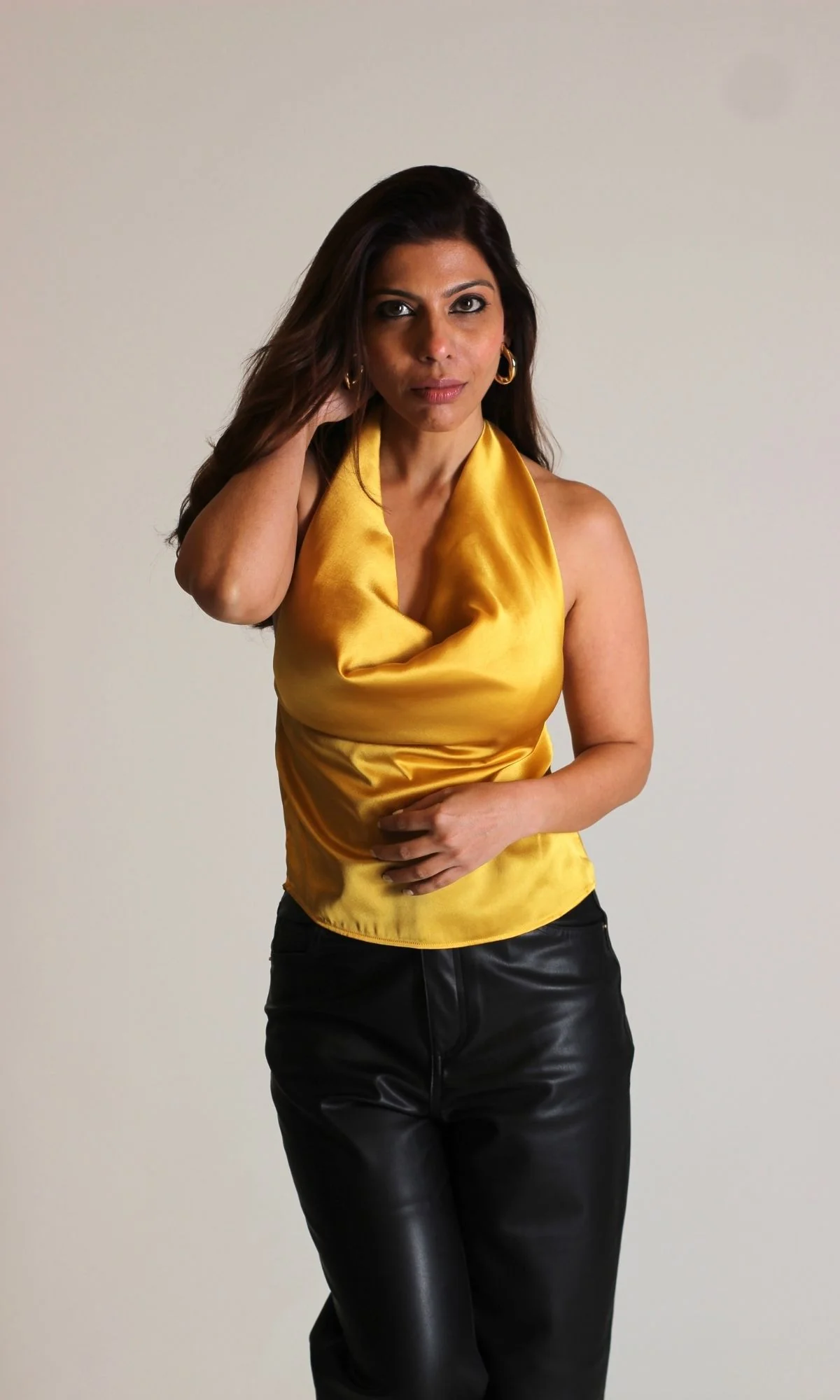 Deep Yellow Halter Neck Top - Image 8