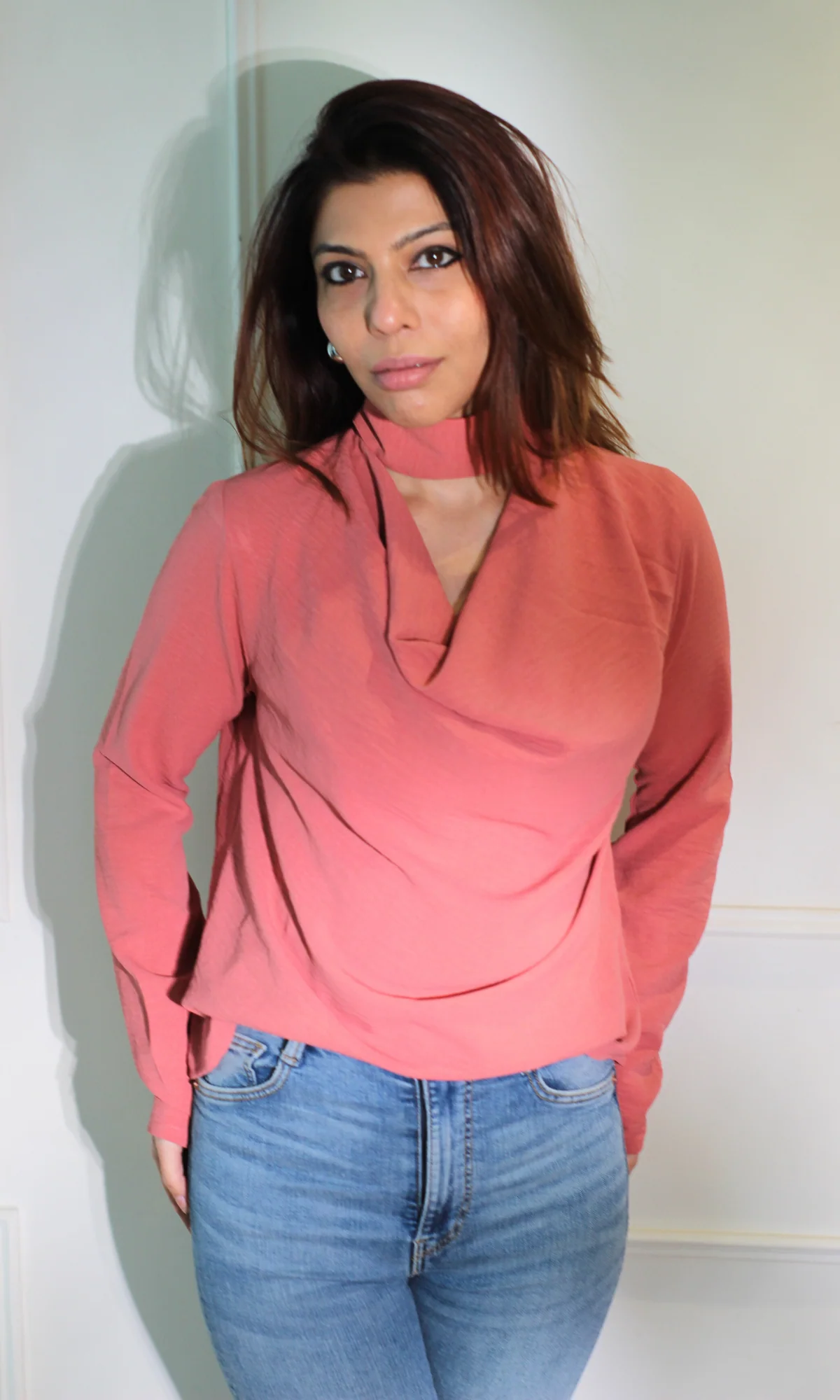 Flamingo Choker Cowl Top - Image 3