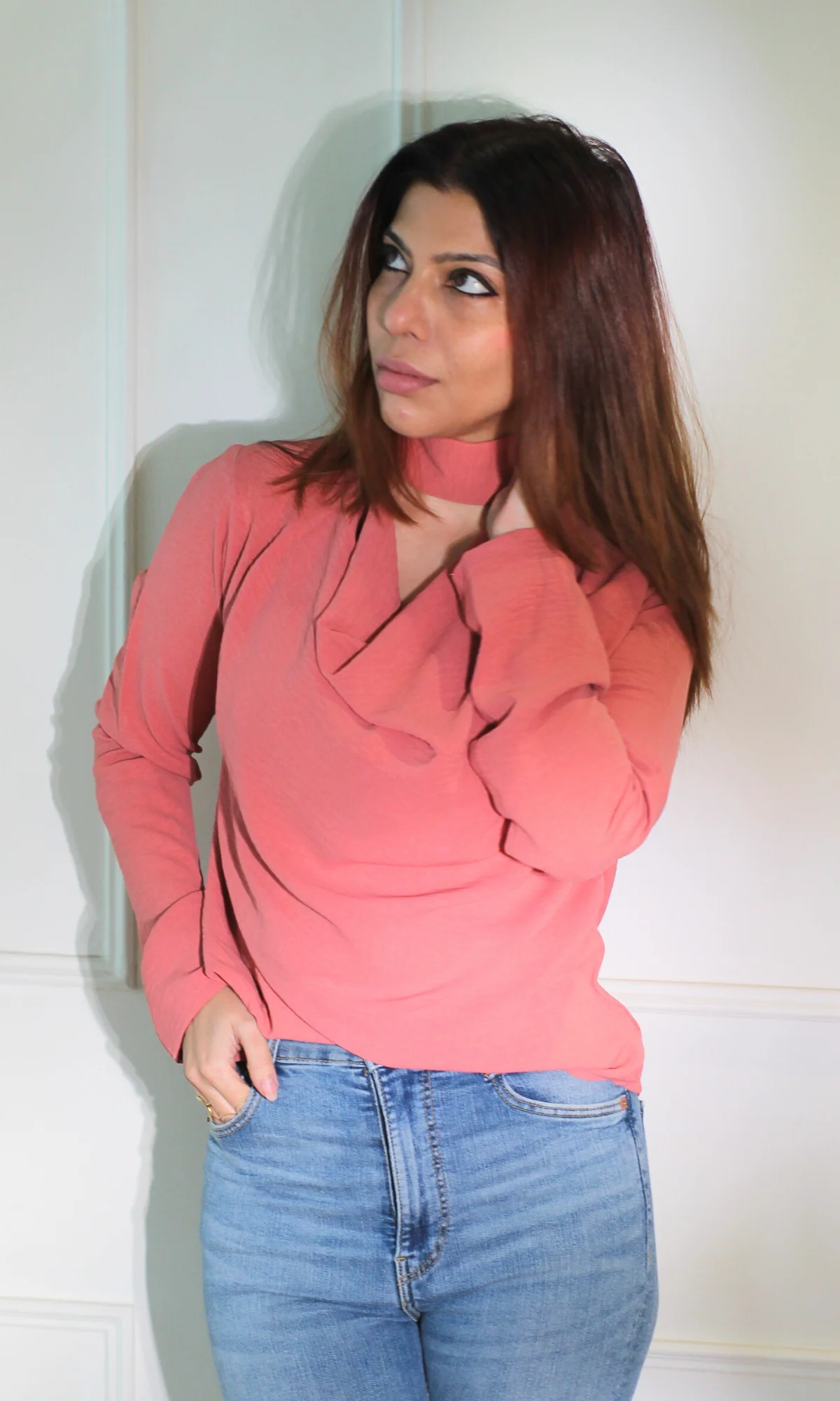 Flamingo Choker Cowl Top - Image 4