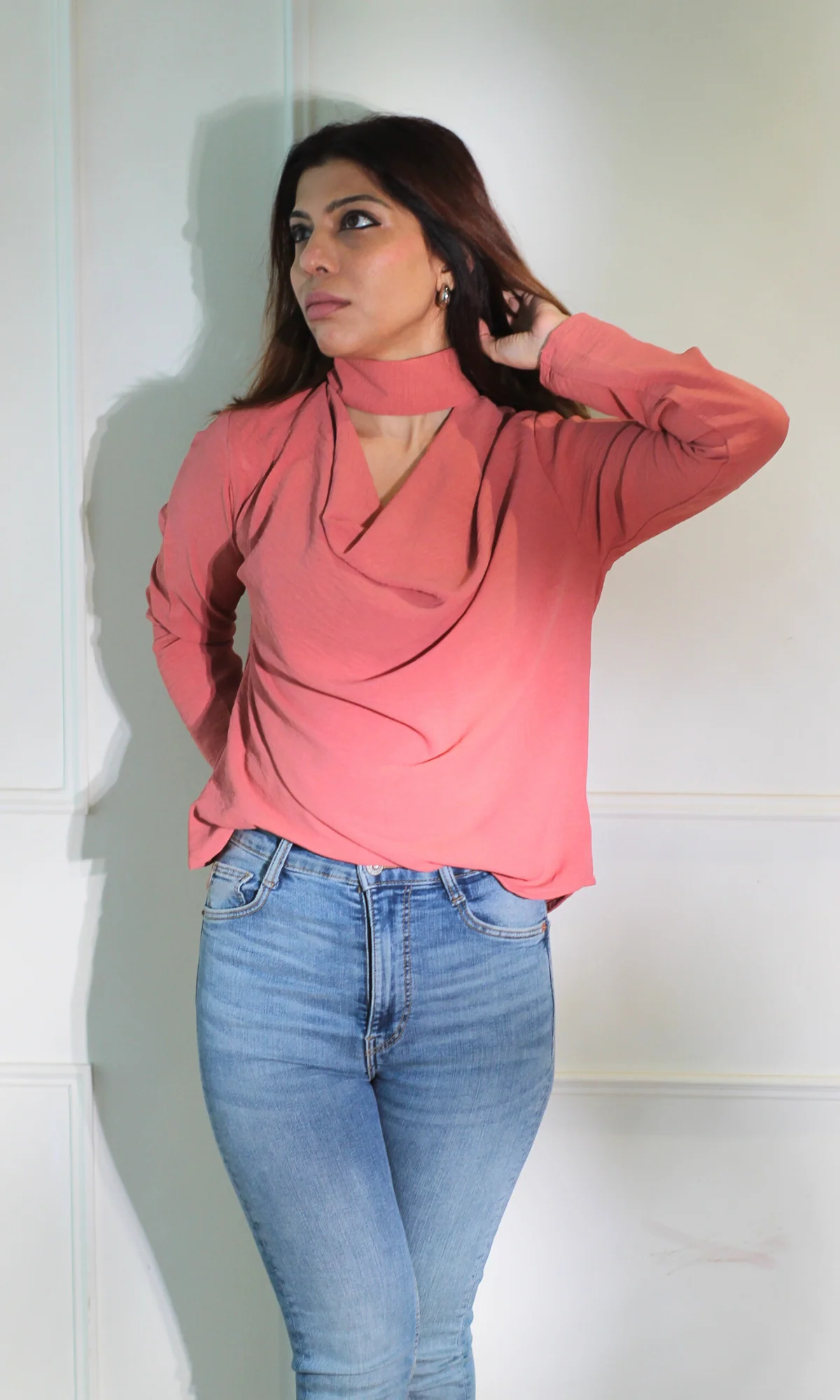 Flamingo Choker Cowl Top - Image 6