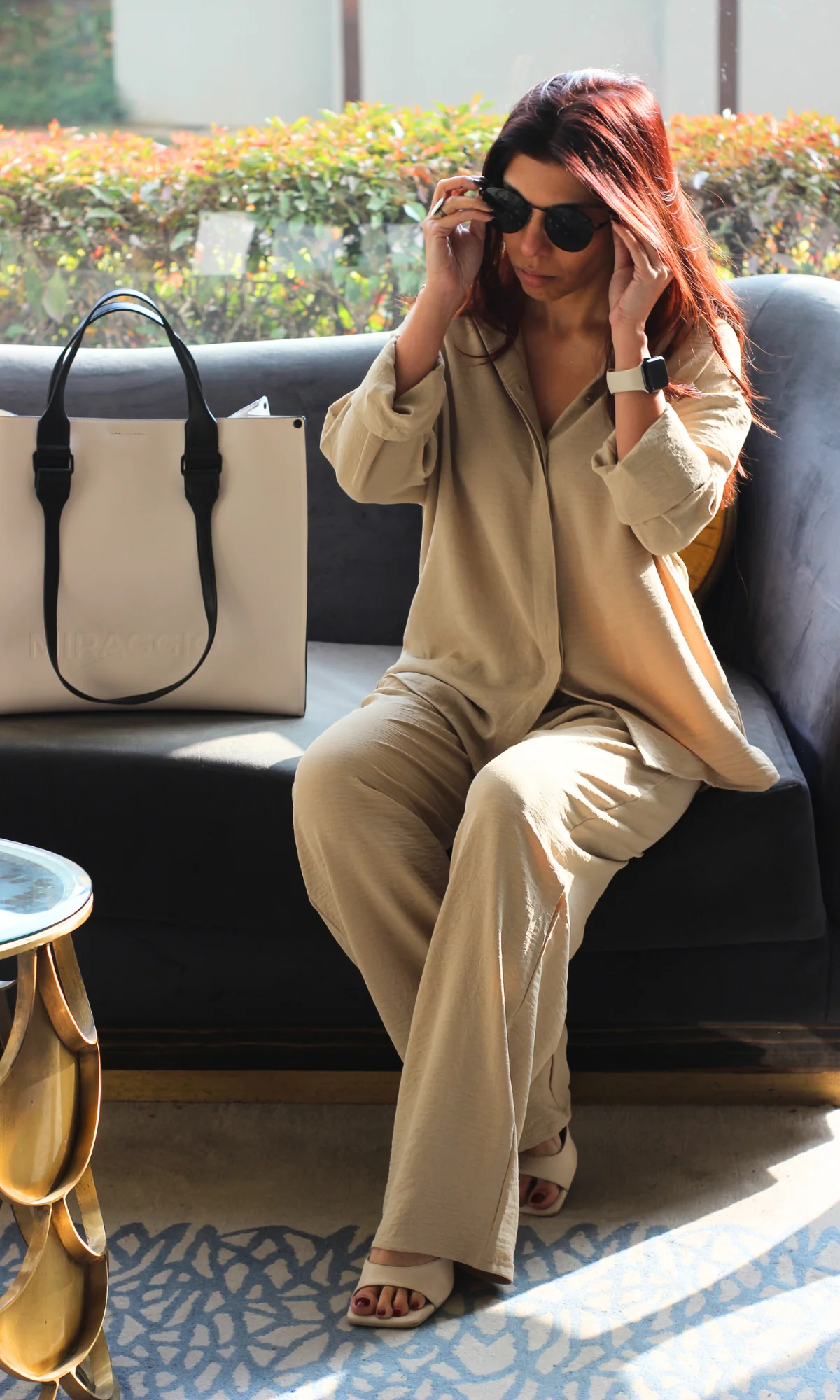 Light Beige Shirt and Pants Co-ord - Image 3