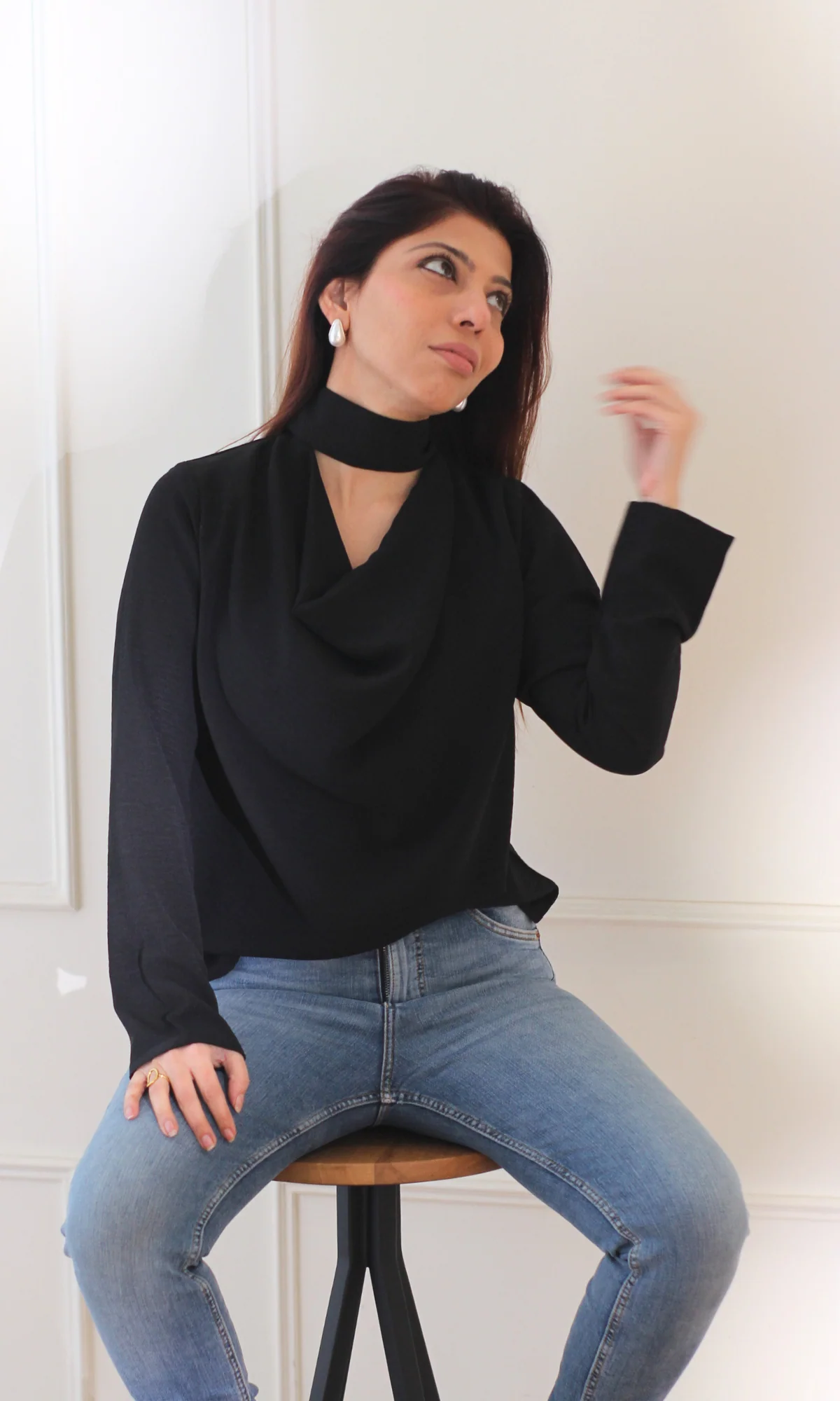 Midnight Choker Cowl Top - Image 4