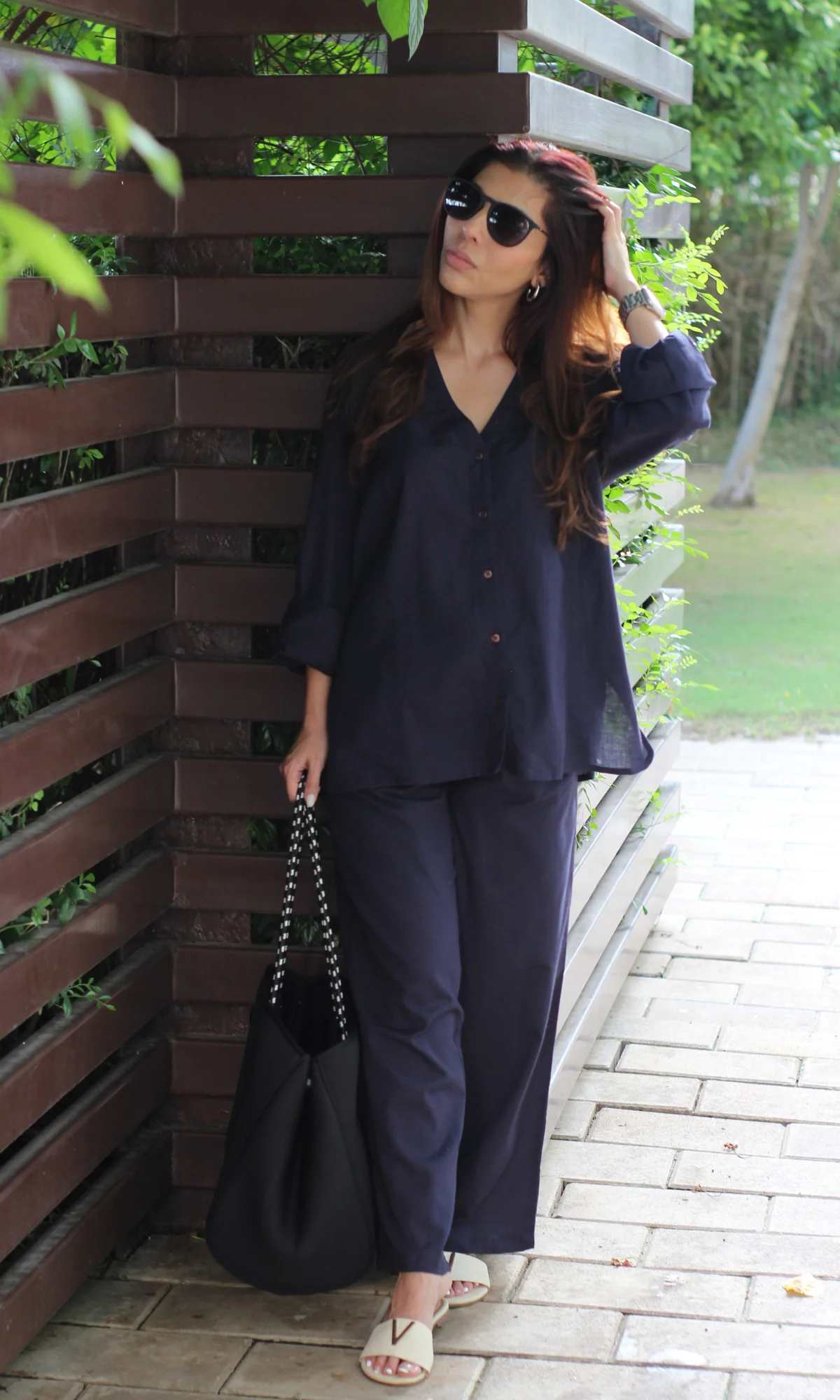 Navy Blue Shirt and Pants Co-ord - Image 5