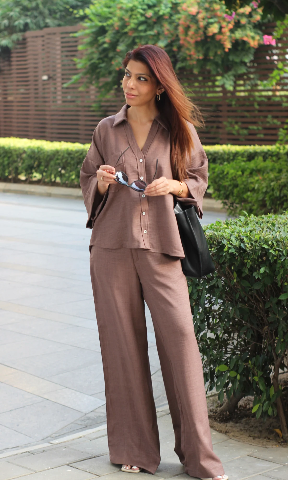 Rose Mauve Loose Shirt and Pants Co-ord - Image 4