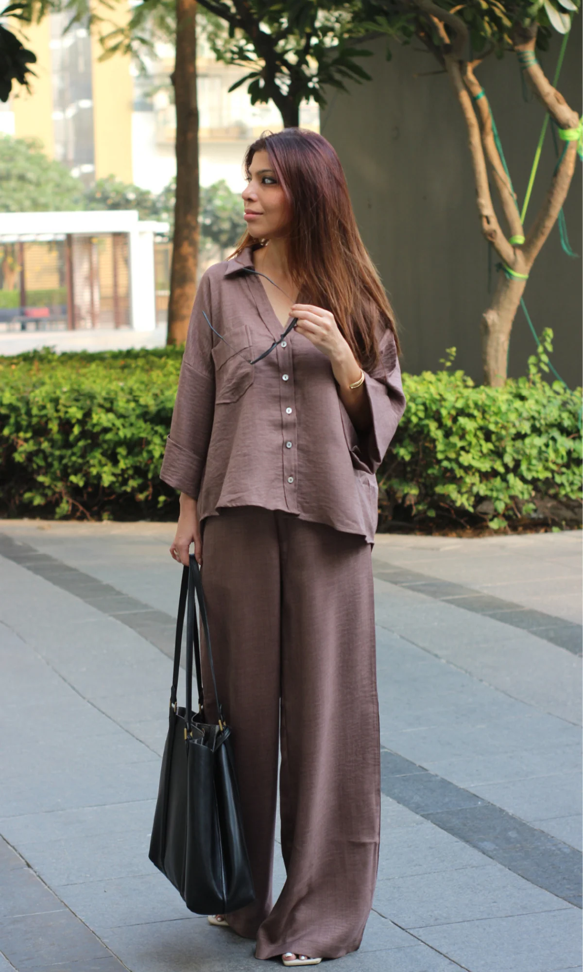 Rose Mauve Loose Shirt and Pants Co-ord - Image 5