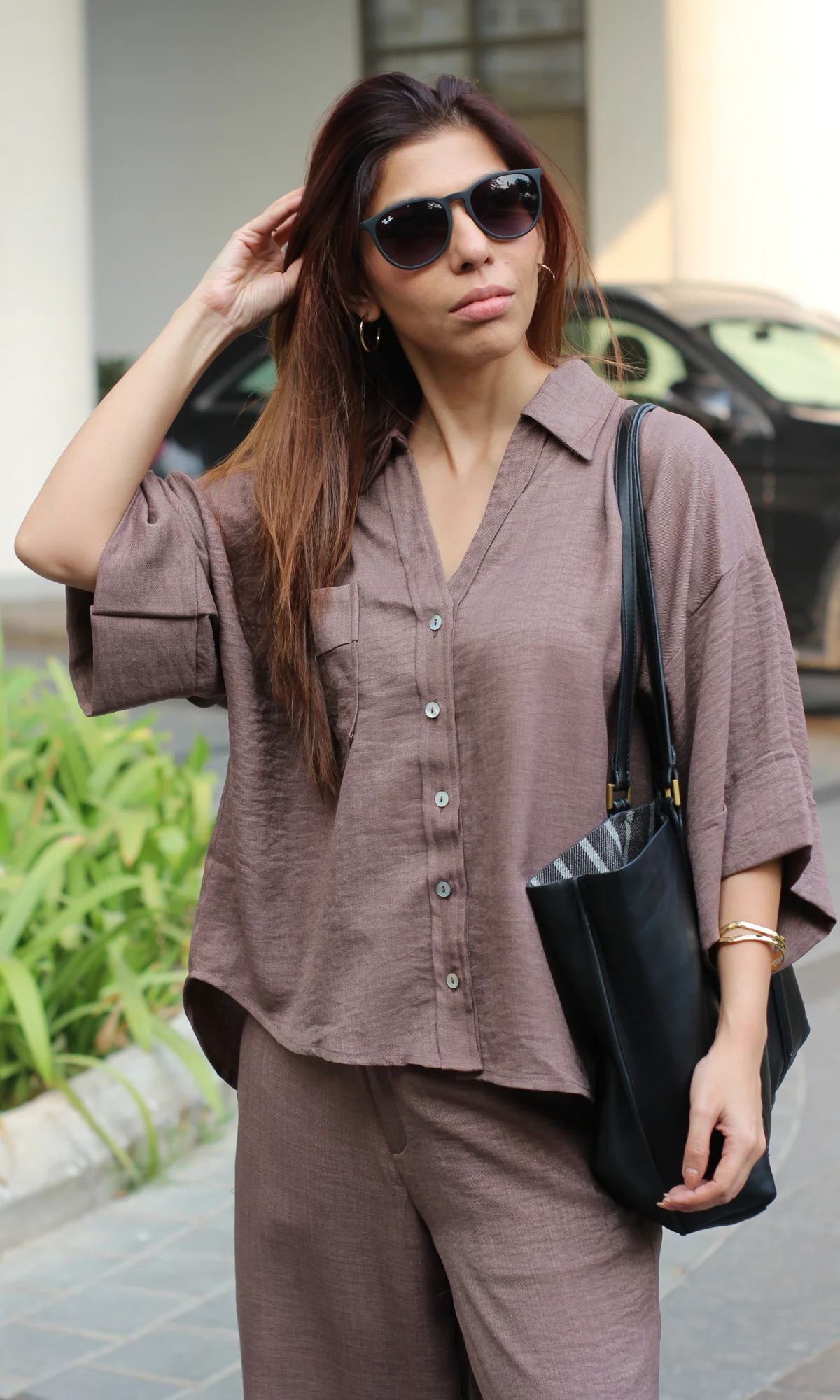 Rose Mauve Loose Shirt and Pants Co-ord - Image 6