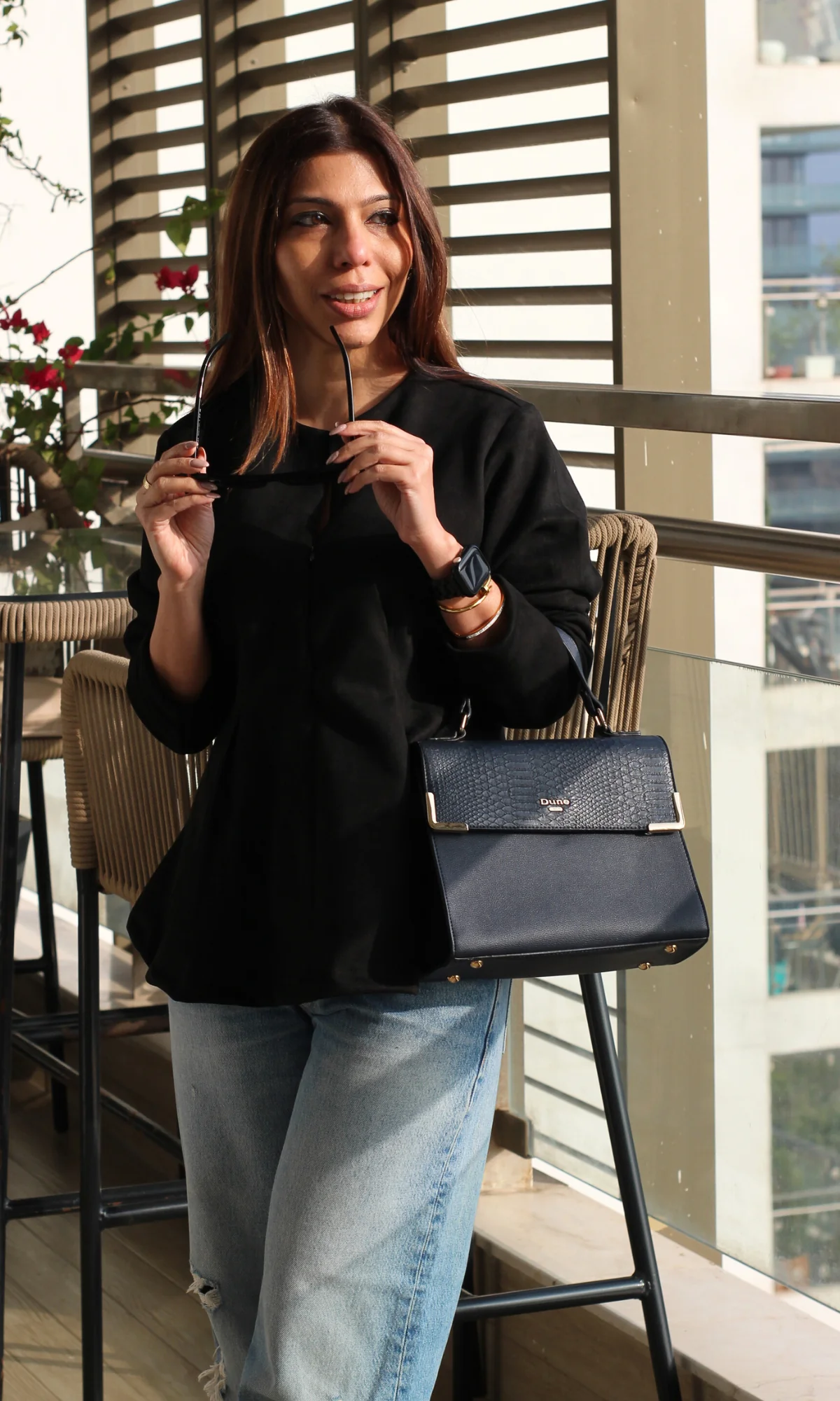 Smoky Black Suede Sleek Top - Image 4