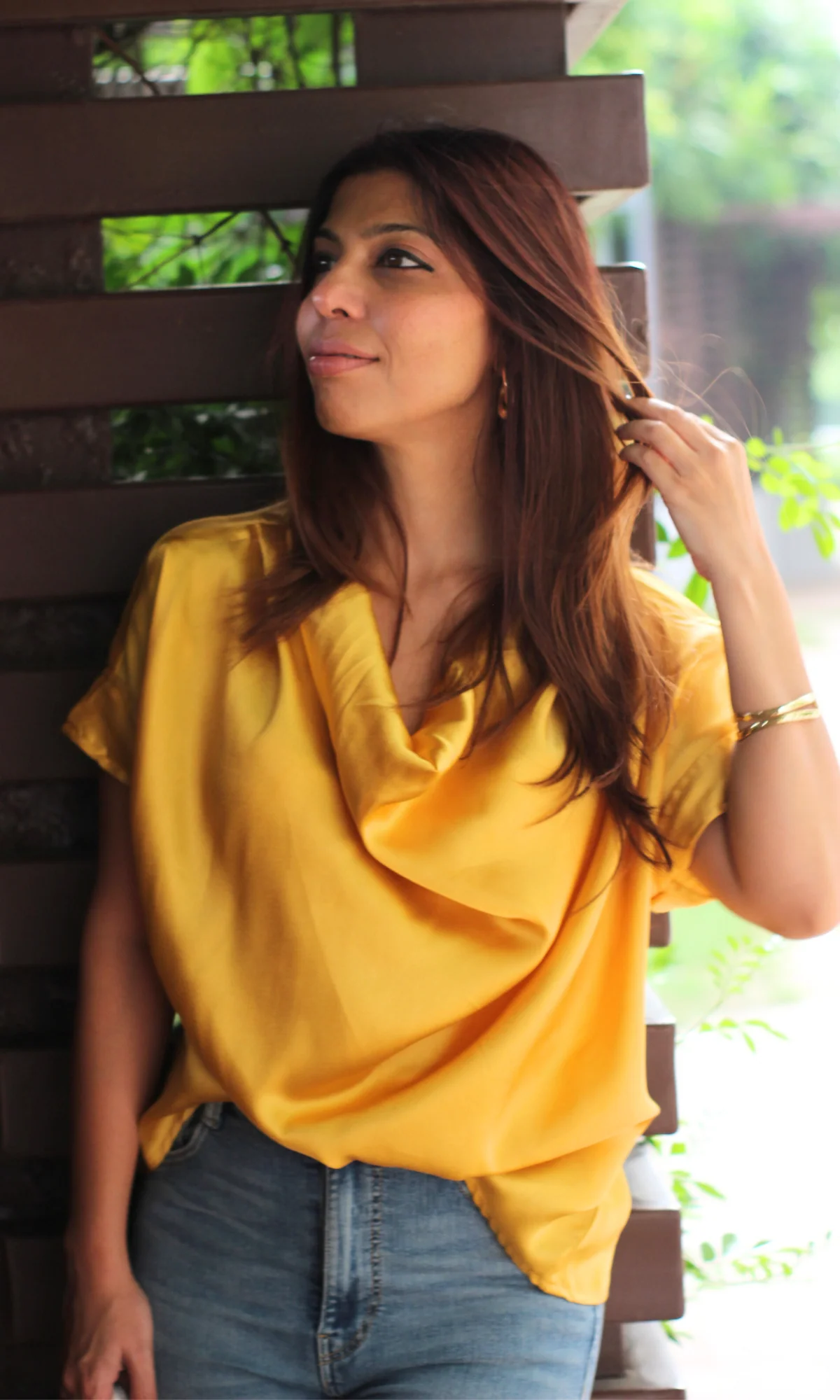 Deep Yellow Cowl Neck Top - Image 5